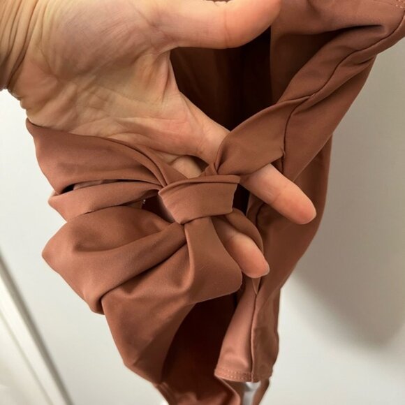 SHEIN. Size Small. 3 Trendy One-Piece Swimsuits. Brown, White, and Black. - Picture 3 of 10